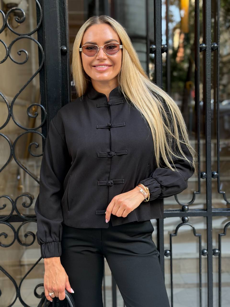 Chaqueta estilo oriental.