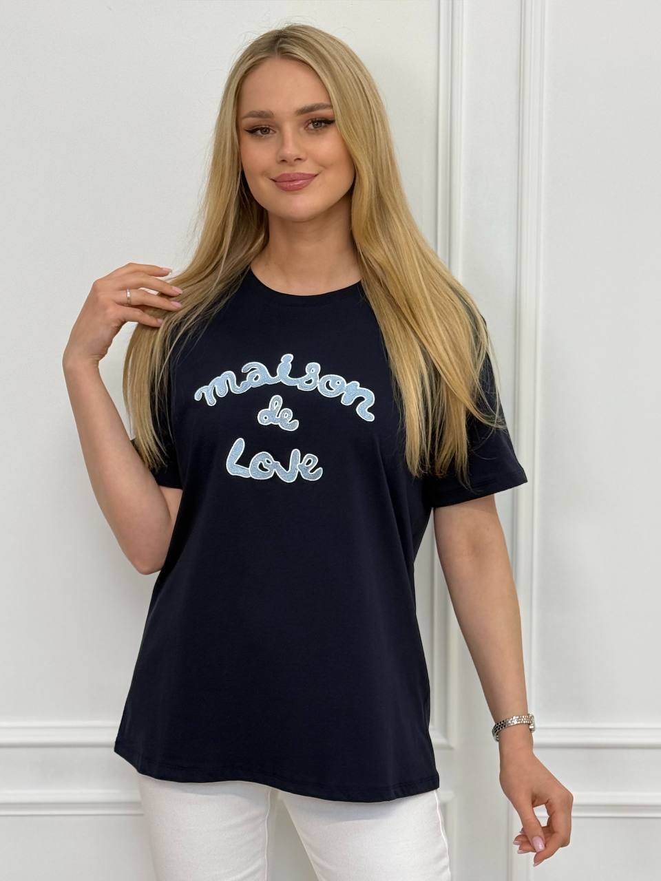 Camiseta Bordado Texto.