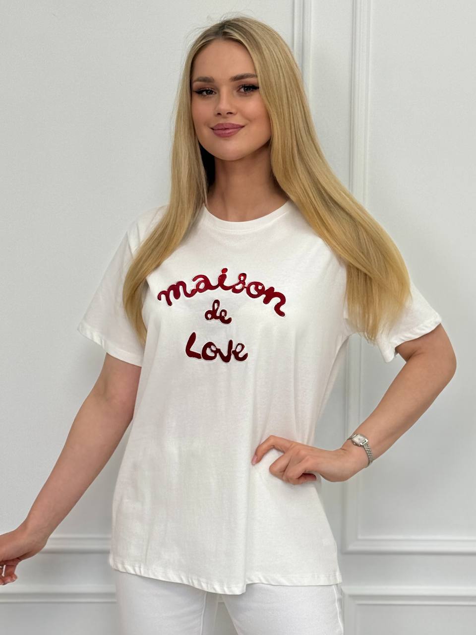 Camiseta Bordado Texto.