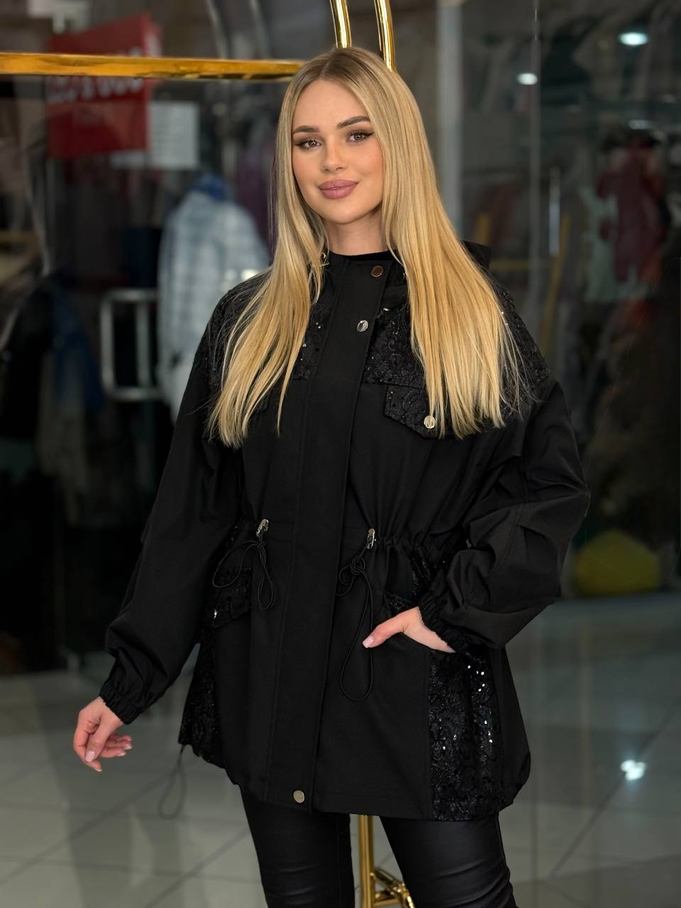 Chaqueta de encaje estilo.