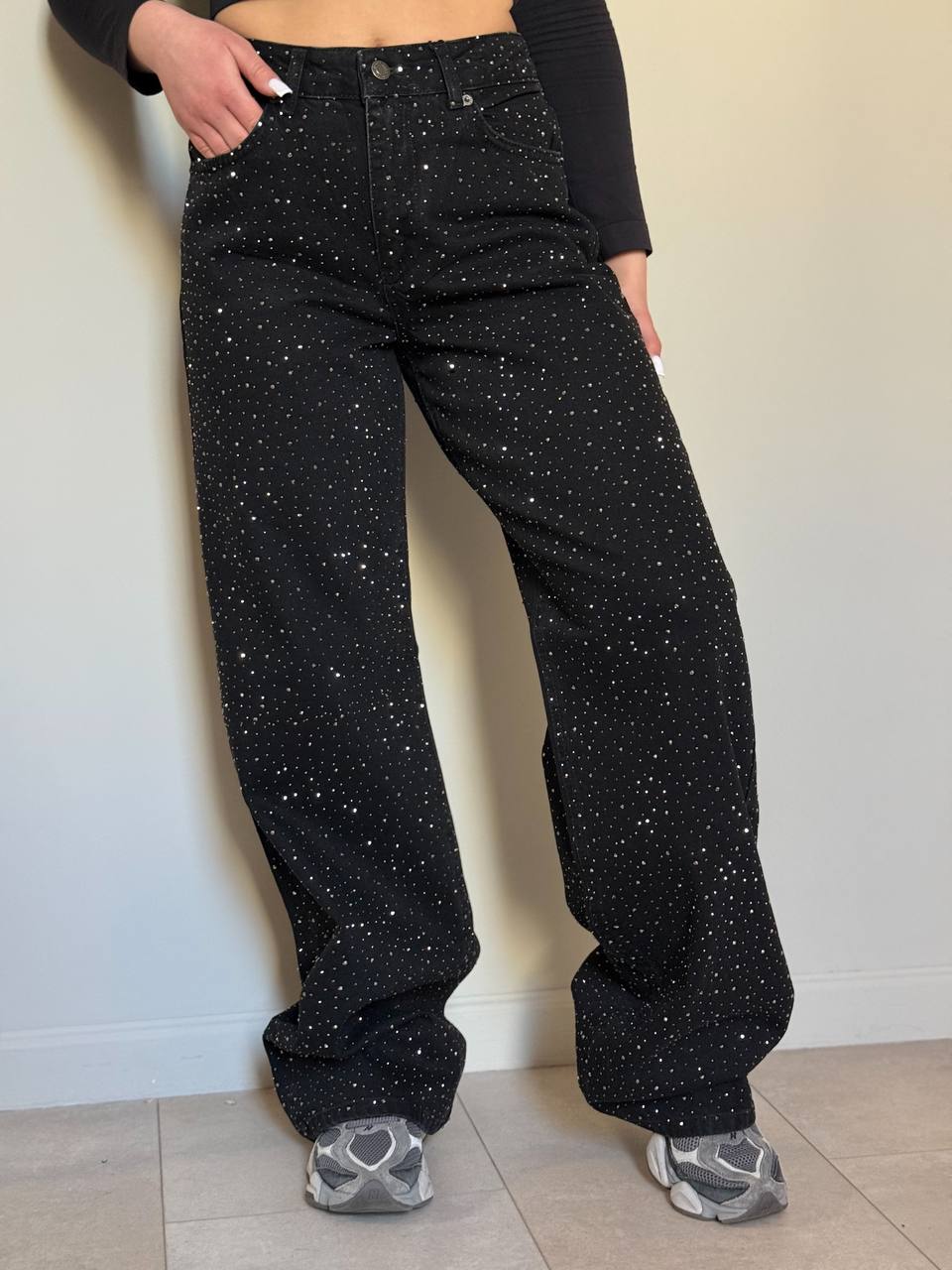 Jeans con pedrería en ambos lados