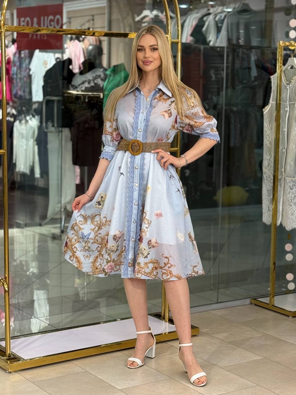 Vestido con estampado barroco