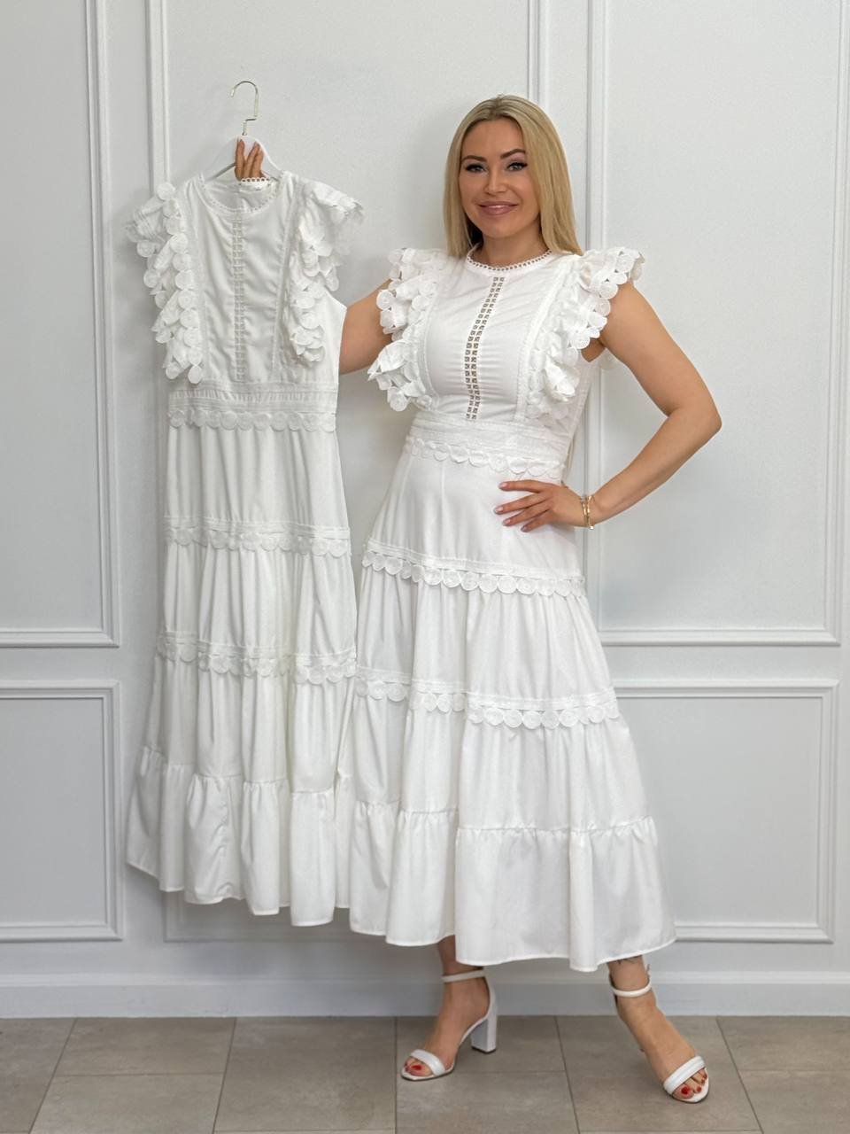 Vestido con volantes.